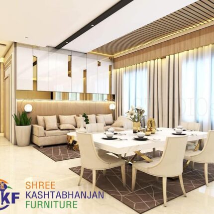 Modern 6 Seater Dining Room Design
