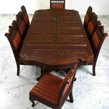 Wooden 8 seater Dining Table Set